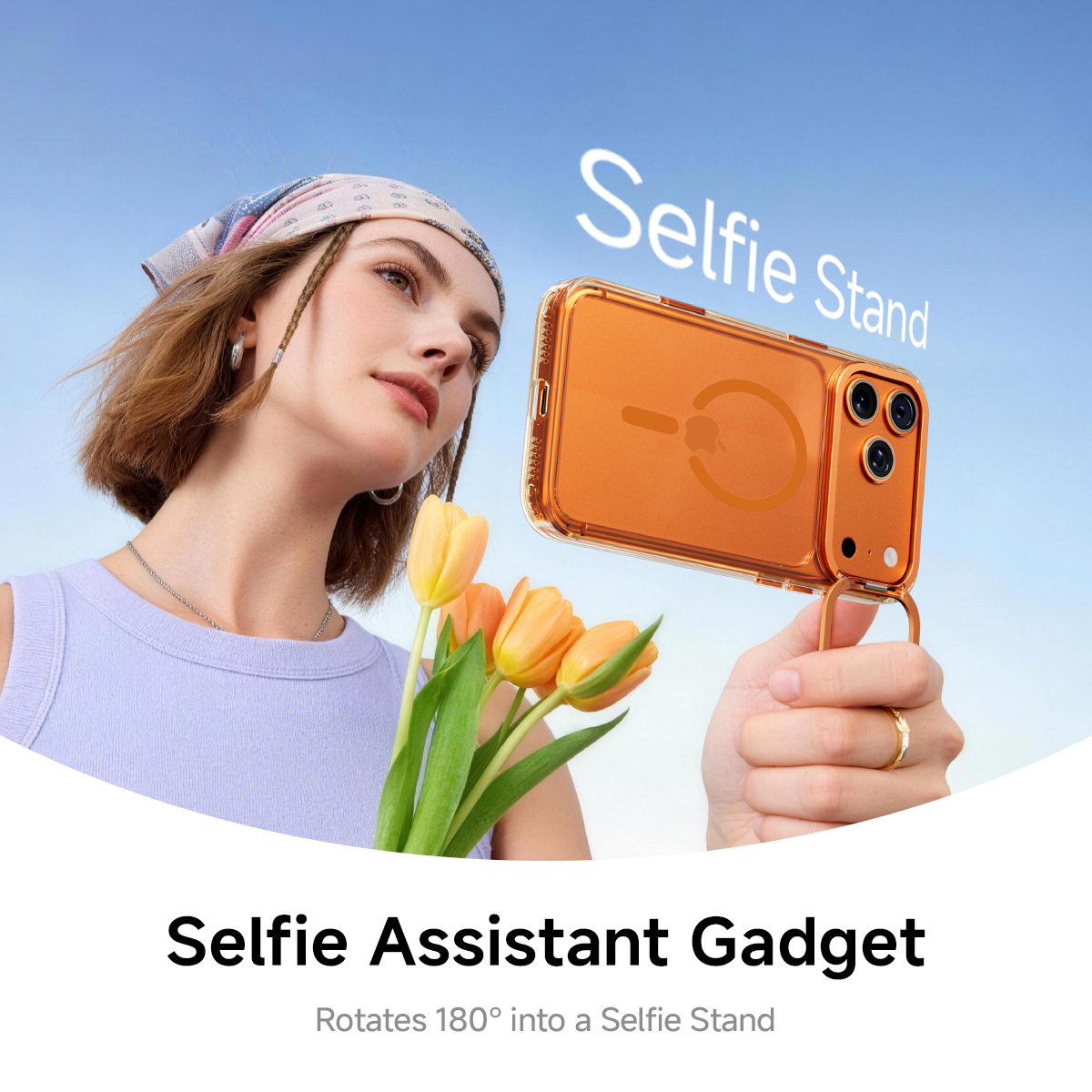 MAGIC JOHN 360° Unsichtbare magnetische Handyhülle mit Ständer