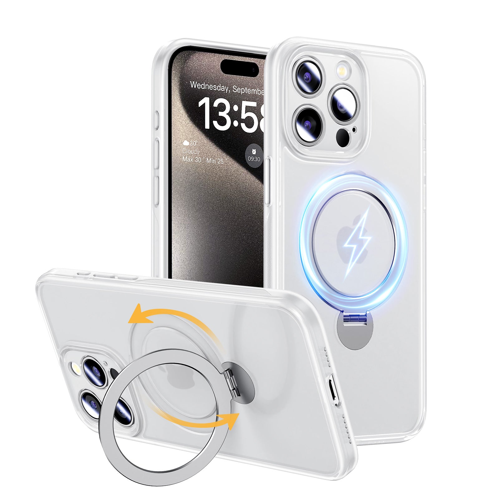 Magic John 360° Invisible Magnetic Stand Phone Case