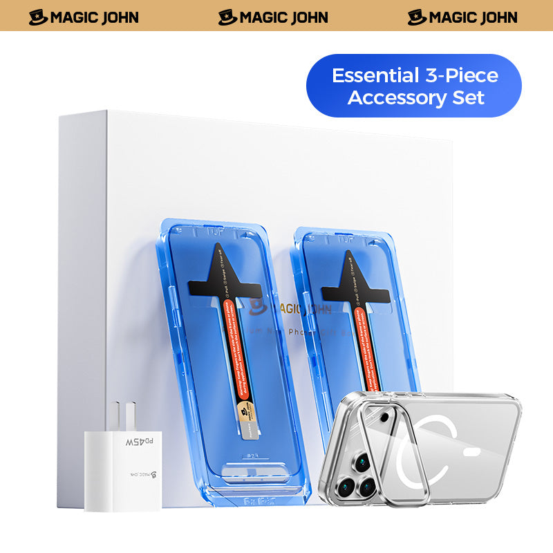 MAGIC JOHN 3 Piece Accessory Set for iPhone 17 / Air / Pro / Pro Max