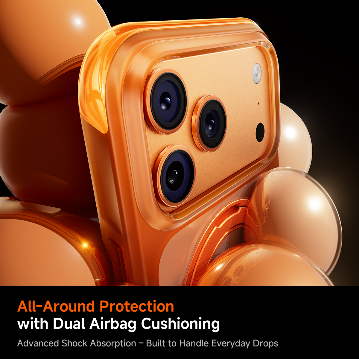 MAGIC JOHN iPhone 17 Guardian Air Cushion Kickstand Case with Magsafe