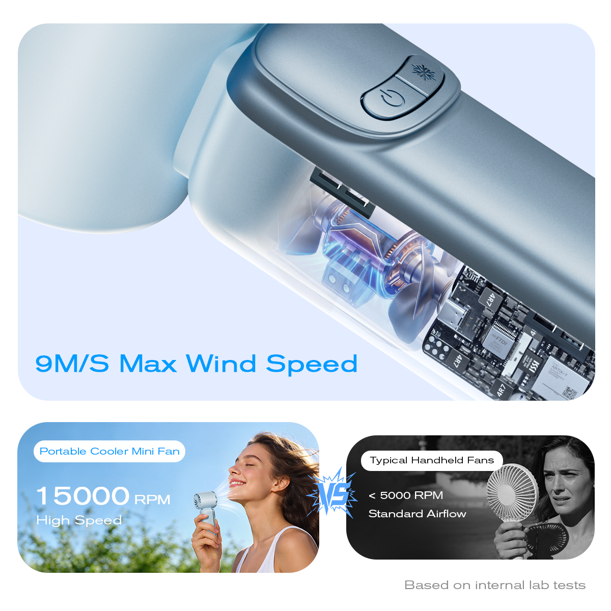 MAGIC JOHN Mini Handheld Cooling Fan