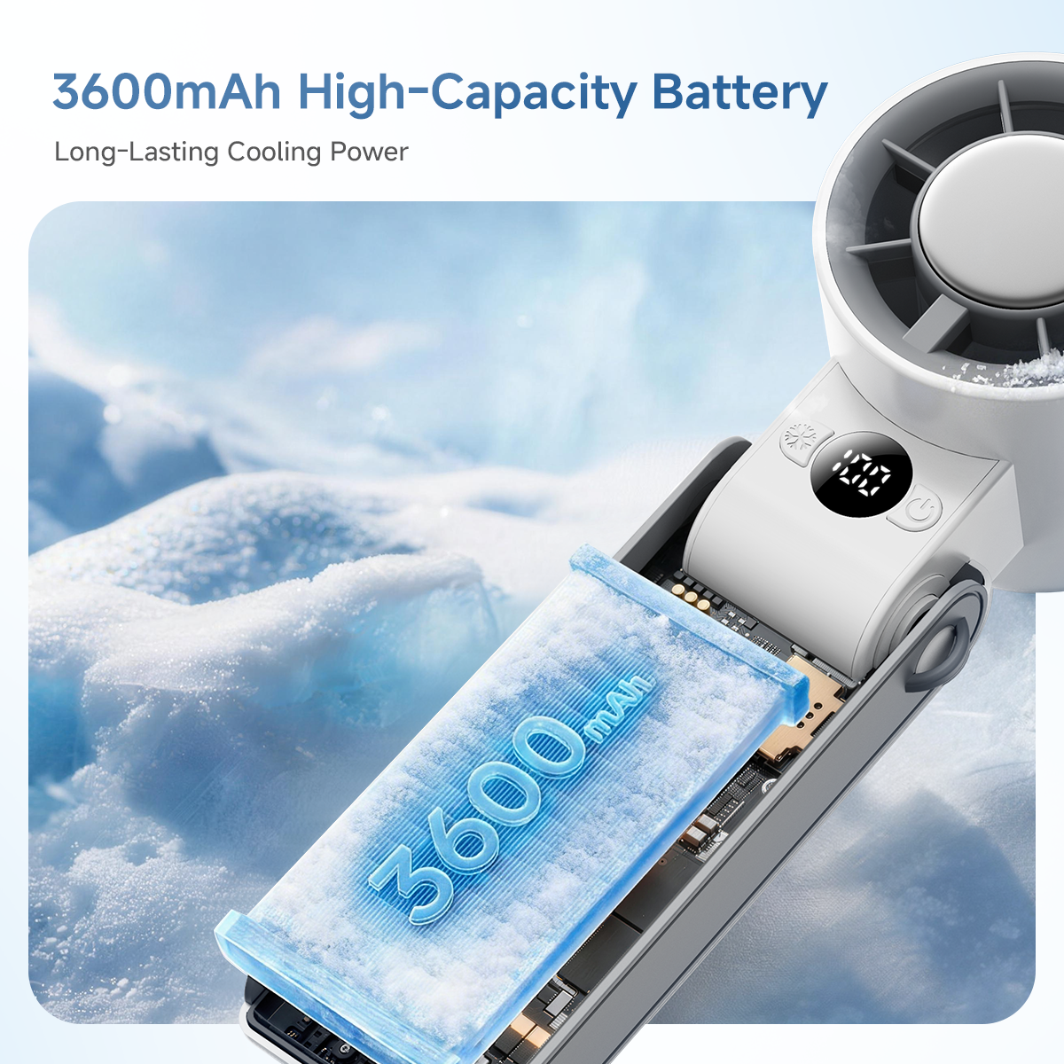 MAGIC JOHN 3 in 1 Mini Handheld Foldable Cooling Fan