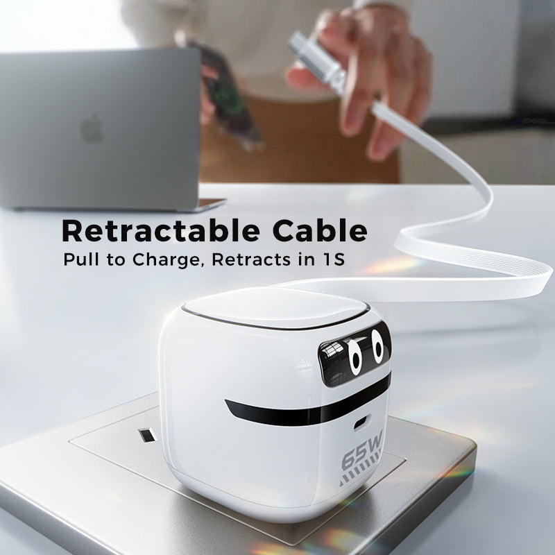 Caricatore GaN retrattile robot da 65 W