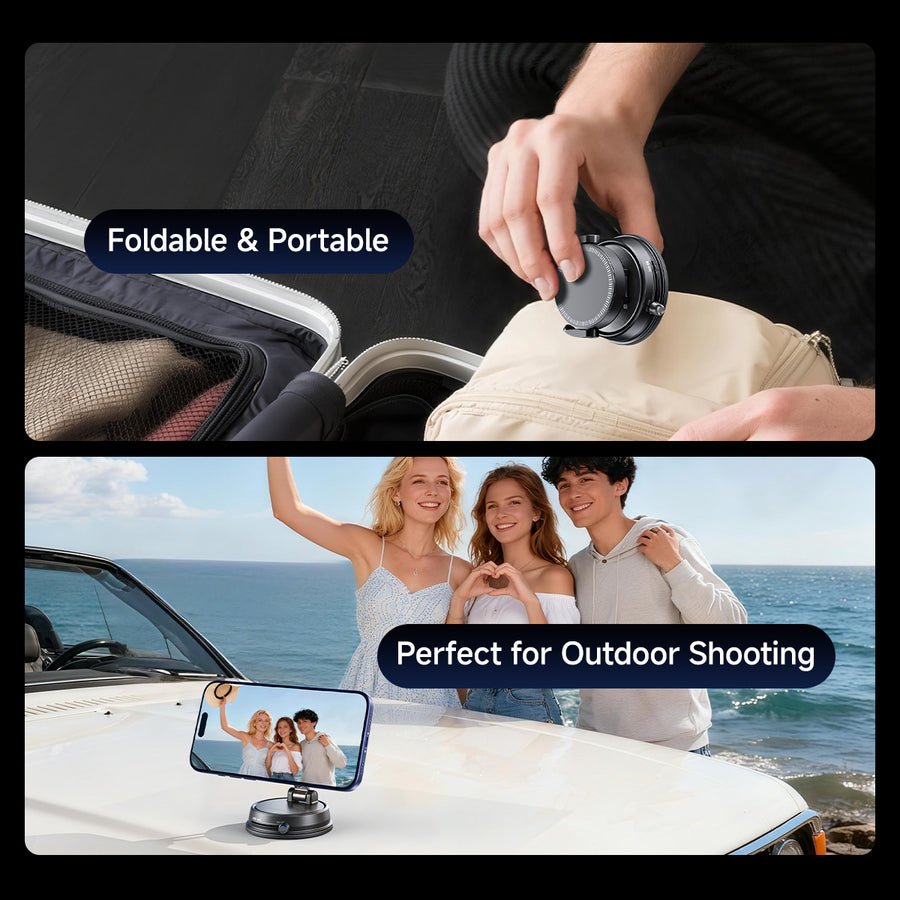 MAGIC JOHN phone holder, foldable and portable, perfect for outdoor shooting.