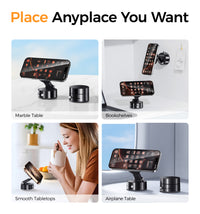 MAGIC JOHN Foldable Portable Vacuum Magnetic Cell Phone Holder