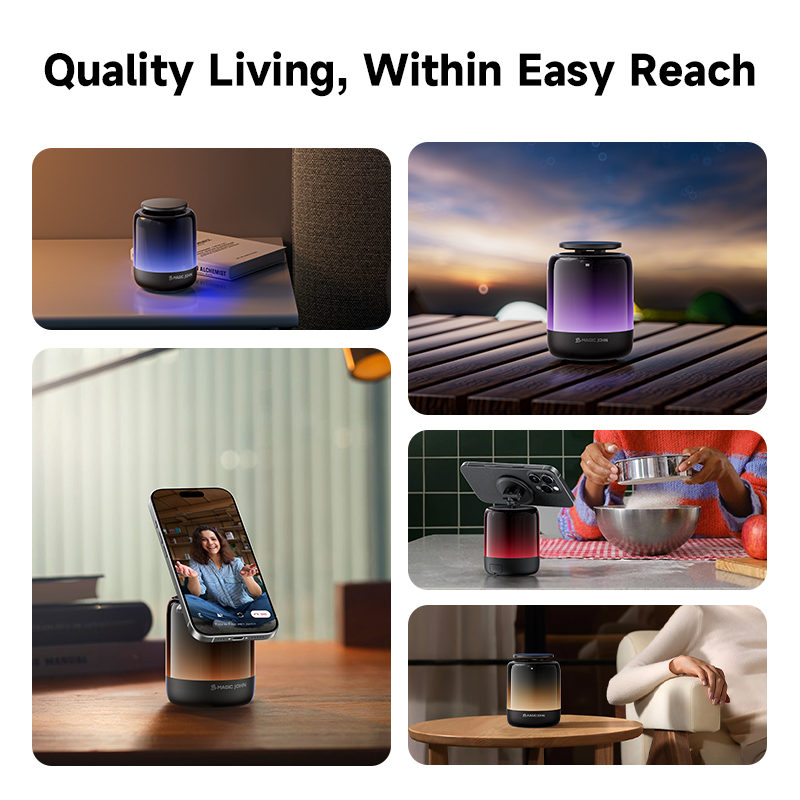 MAGIC JOHN Upgraded Bluetooth Speaker Phone Stand