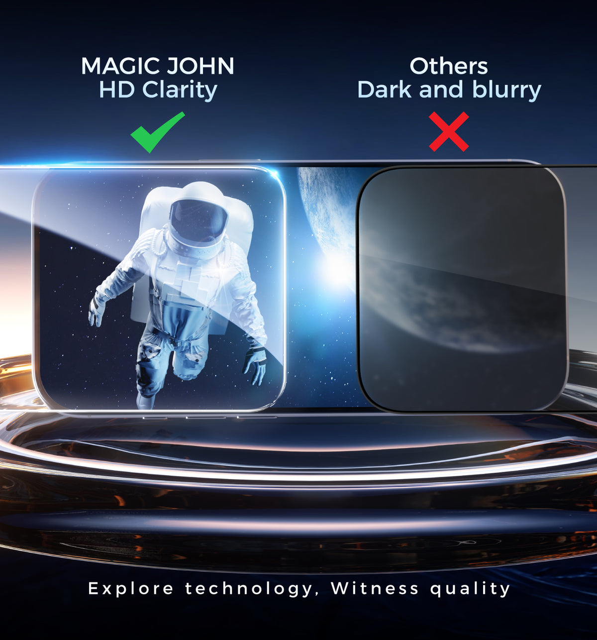 MAGIC JOHN Upgraded Screen Protector - Automatic Dust Free Eco-Friendl