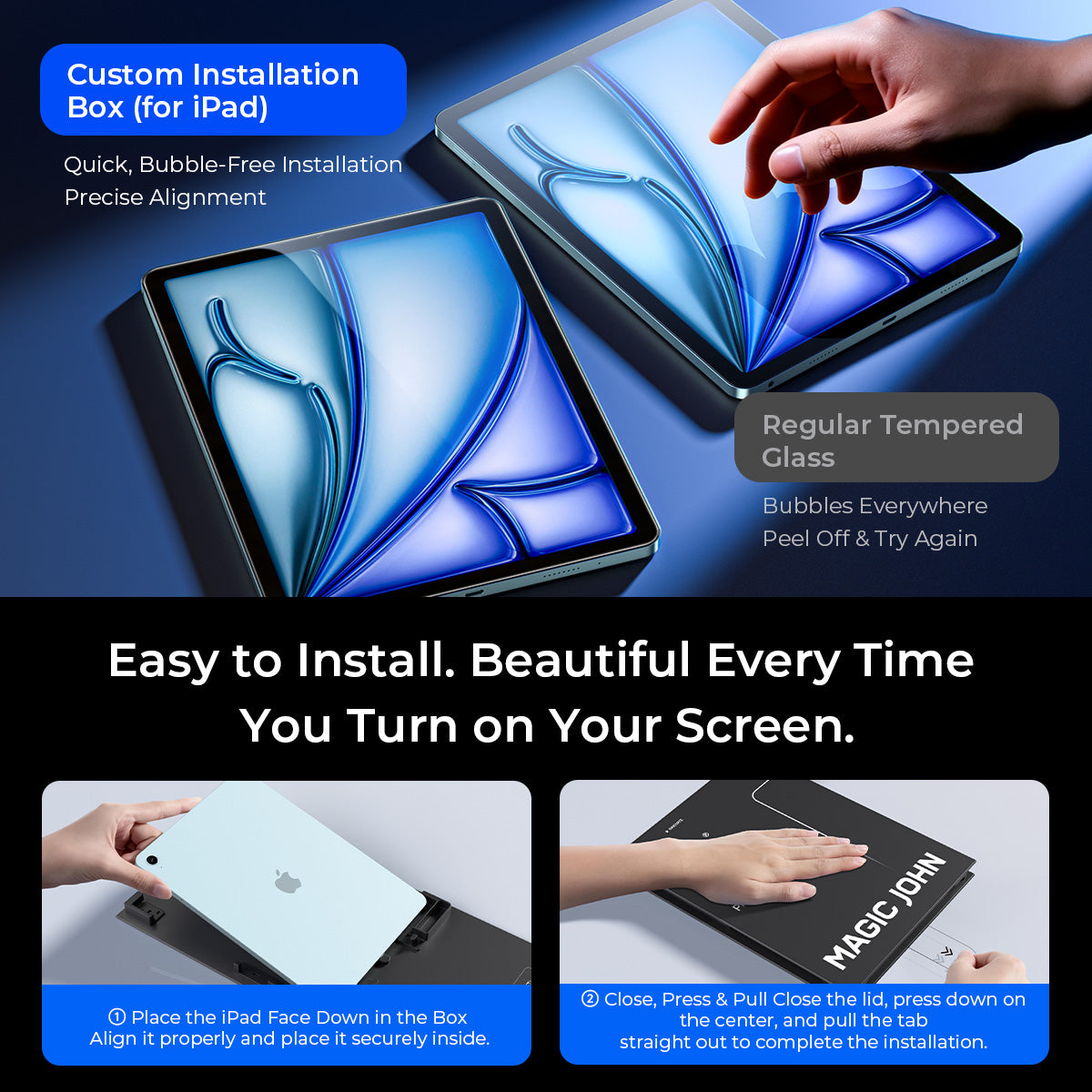 iPad Pro Air M62 Easy Install Screen Protector