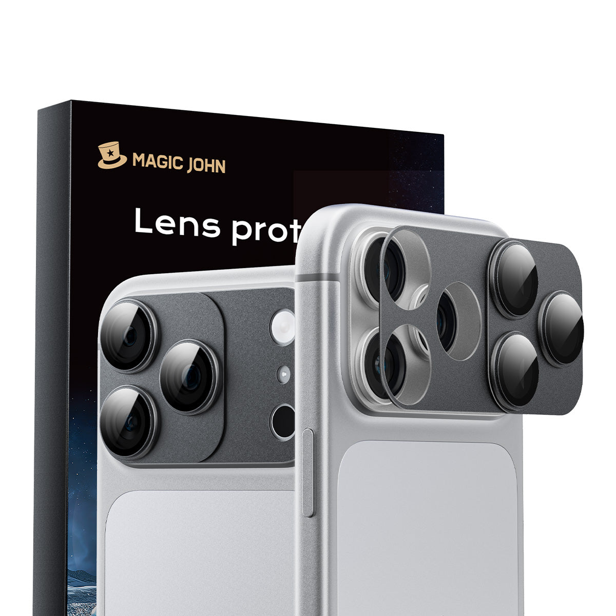 MAGIC JOHN Kameraobjektivschutz für die iPhone 11/12/13/14/15-Serie 