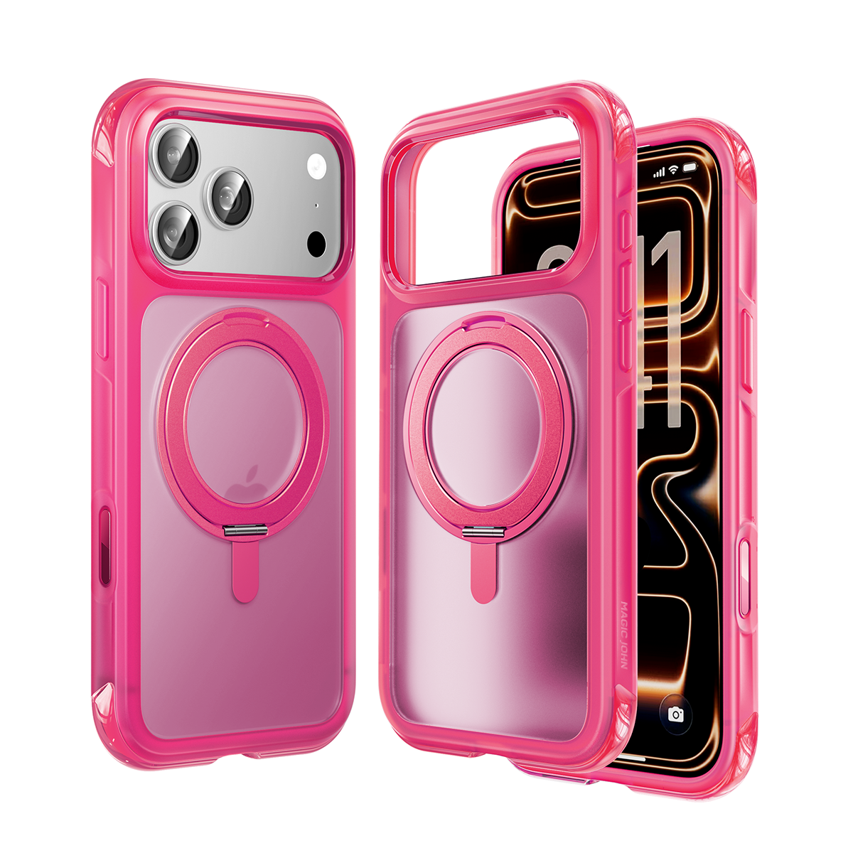 MAGIC JOHN iPhone 17 Guardian Air Cushion Kickstand Case with Magsafe