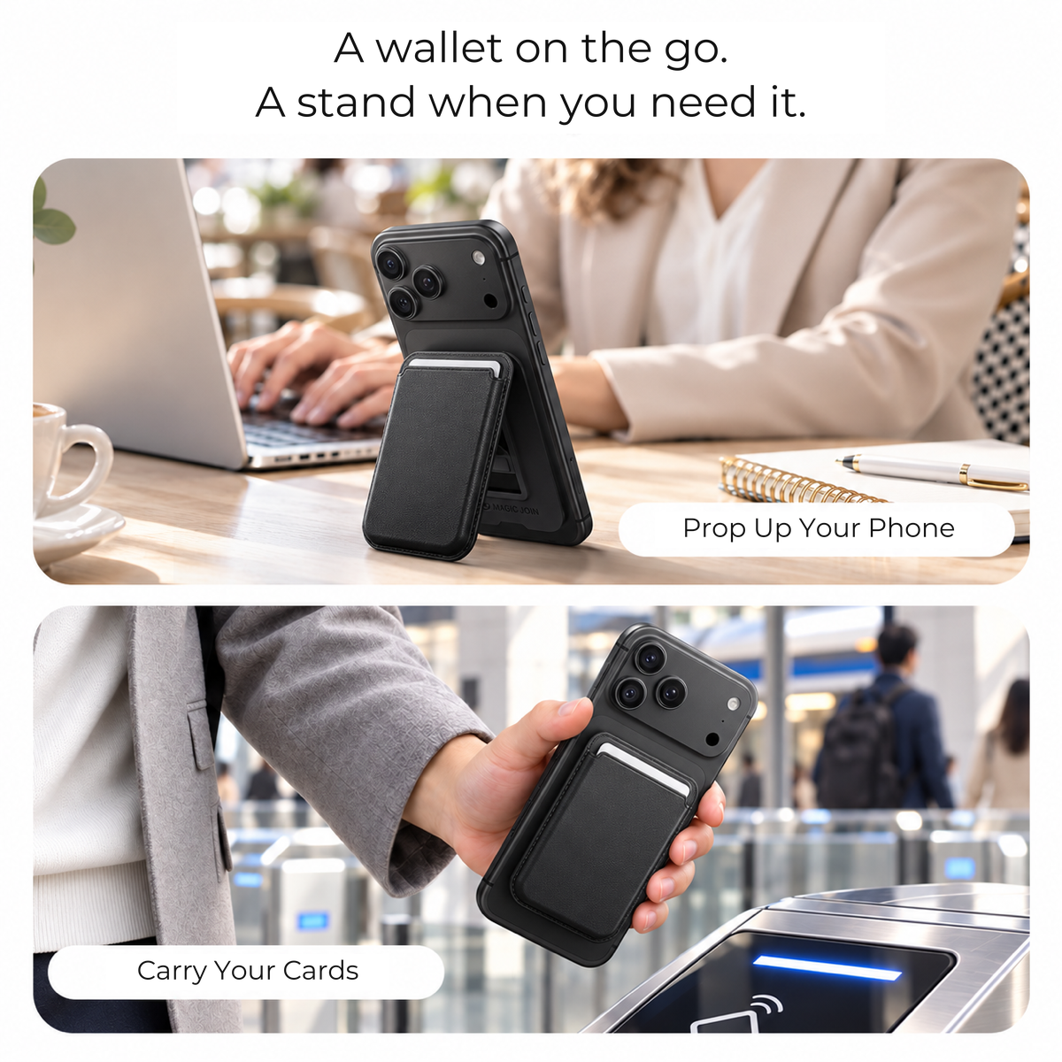 2-in-1 Magnetic Phone Wallet Stand