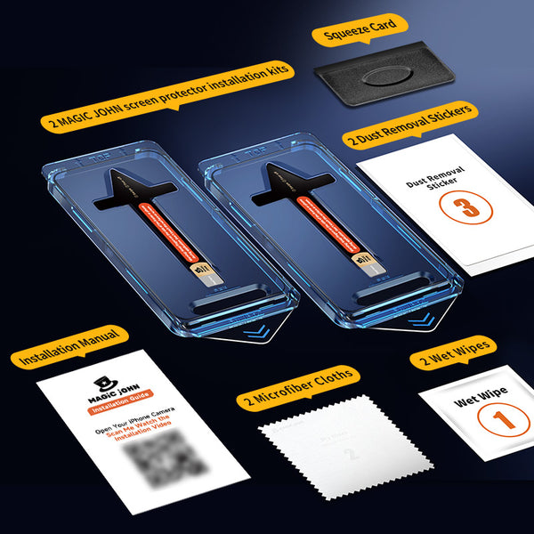 MAGIC JOHN iPhone Screen Protector - Dust Free Without Bubbles