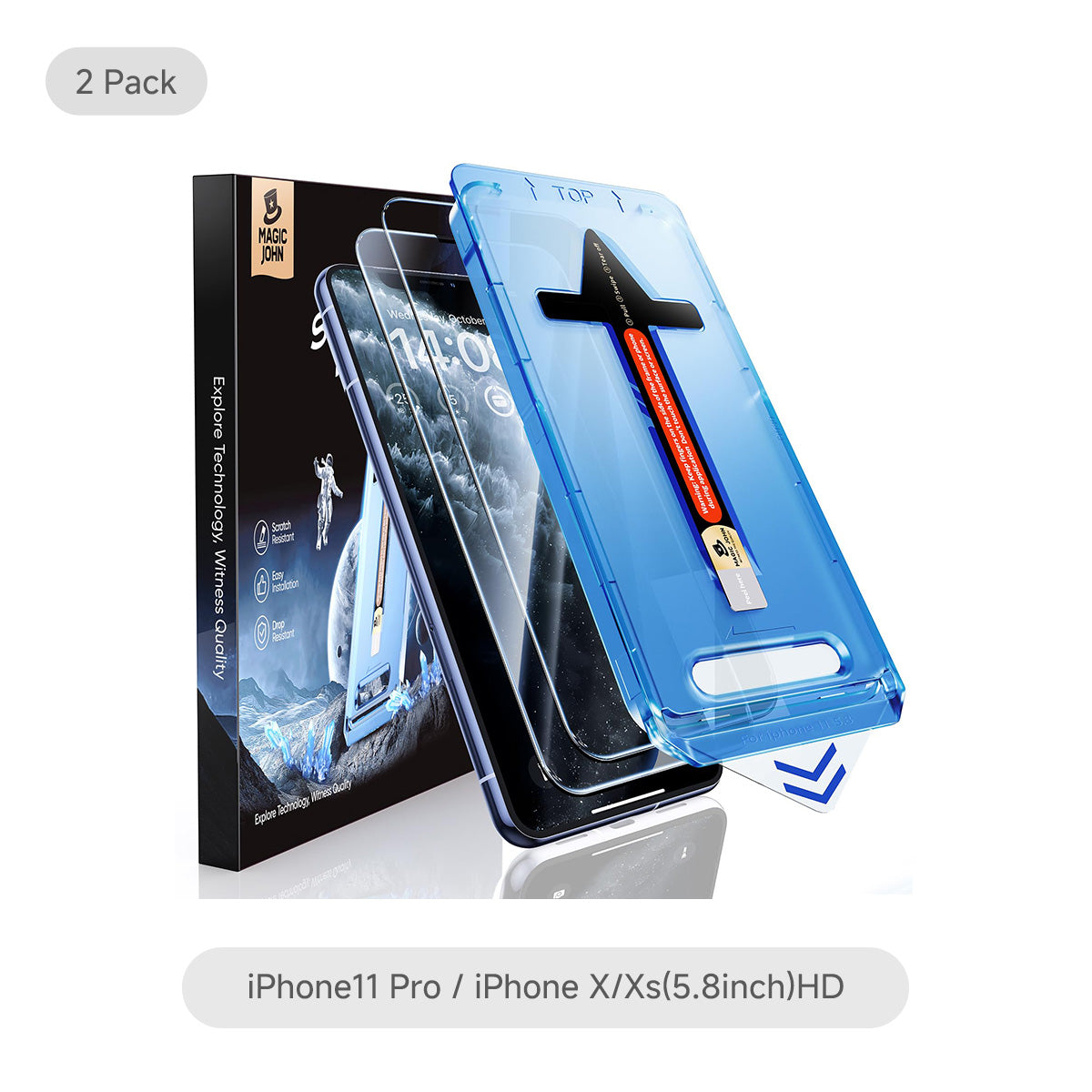 MAGIC JOHN 2nd Generation iPhone Screen Protector - Dust Free Without Bubbles