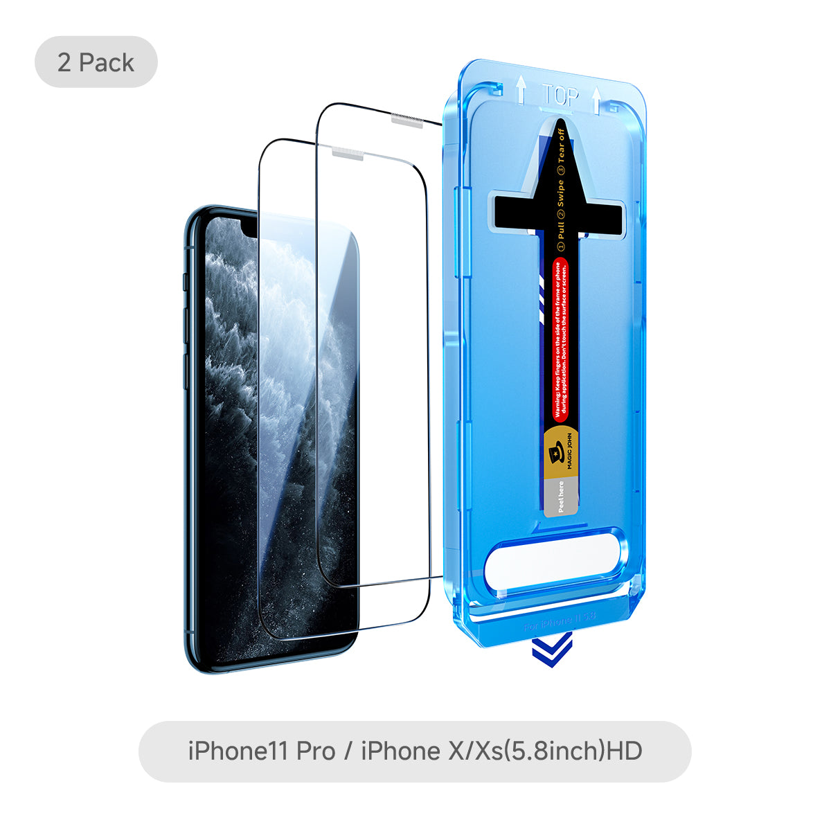 MAGIC JOHN 2. Generation iPhone Displayschutz - Staubfrei ohne Blasen