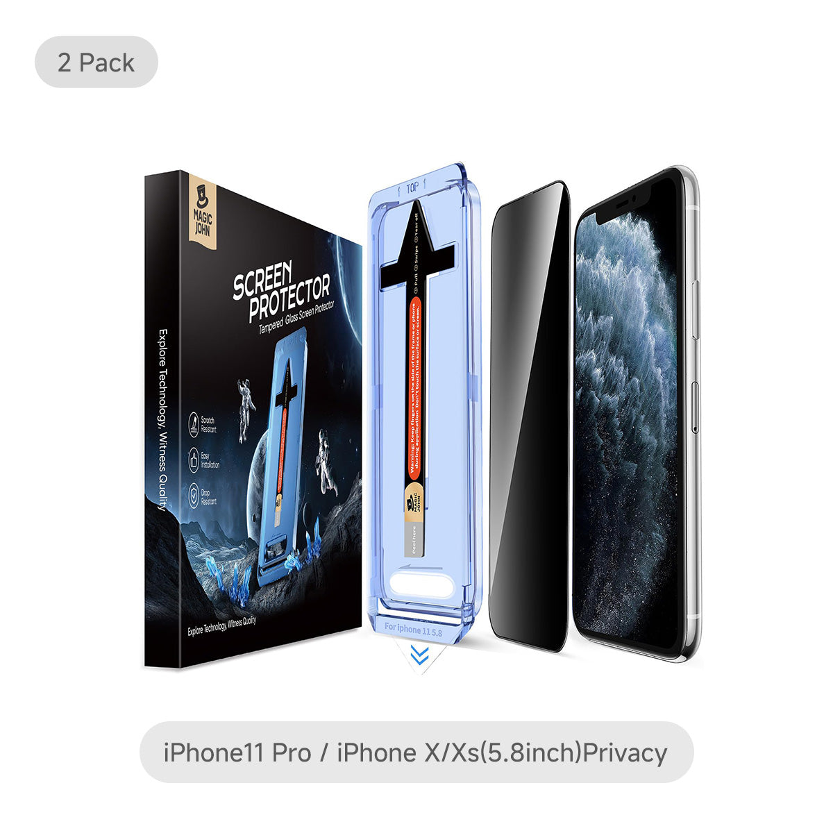 MAGIC JOHN 2nd Generation iPhone Screen Protector - Dust Free Without Bubbles