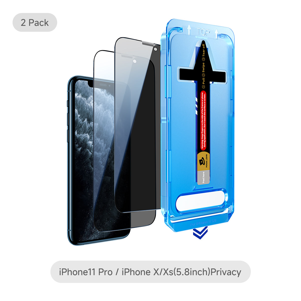 MAGIC JOHN 2. Generation iPhone Displayschutz - Staubfrei ohne Blasen