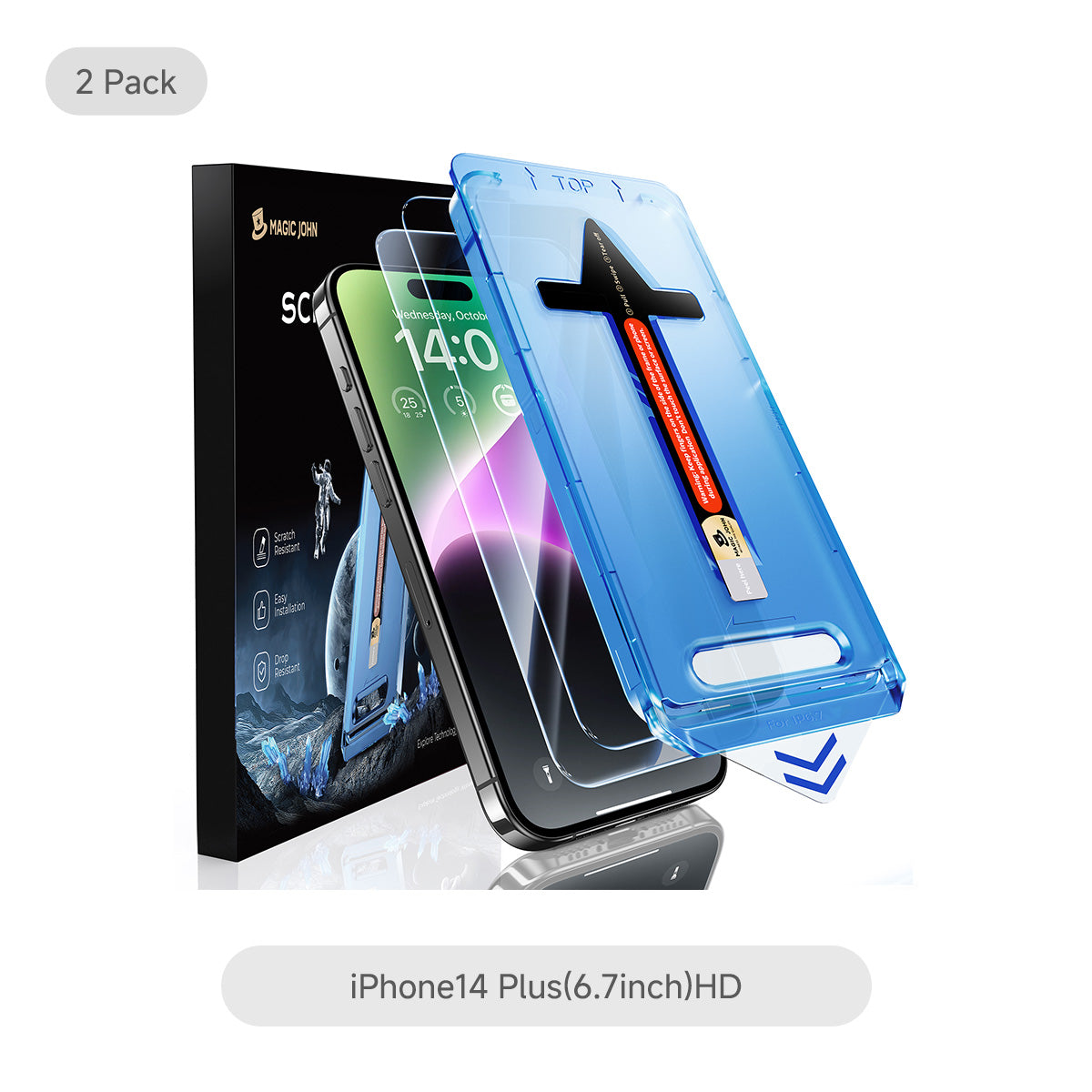 MAGIC JOHN 2nd Generation iPhone Screen Protector - Dust Free Without Bubbles