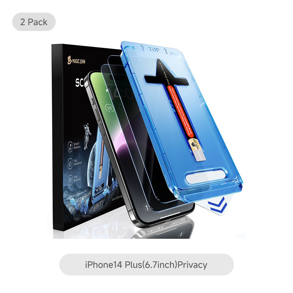 MAGIC JOHN 2nd Generation iPhone Screen Protector - Dust Free Without Bubbles