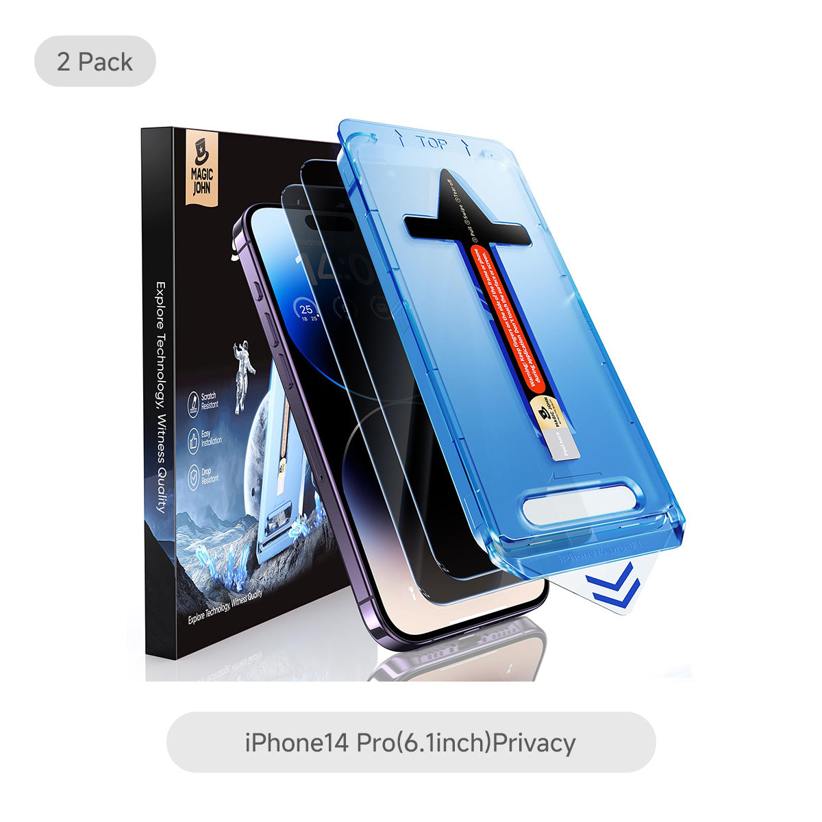 MAGIC JOHN 2nd Generation iPhone Screen Protector - Dust Free Without Bubbles