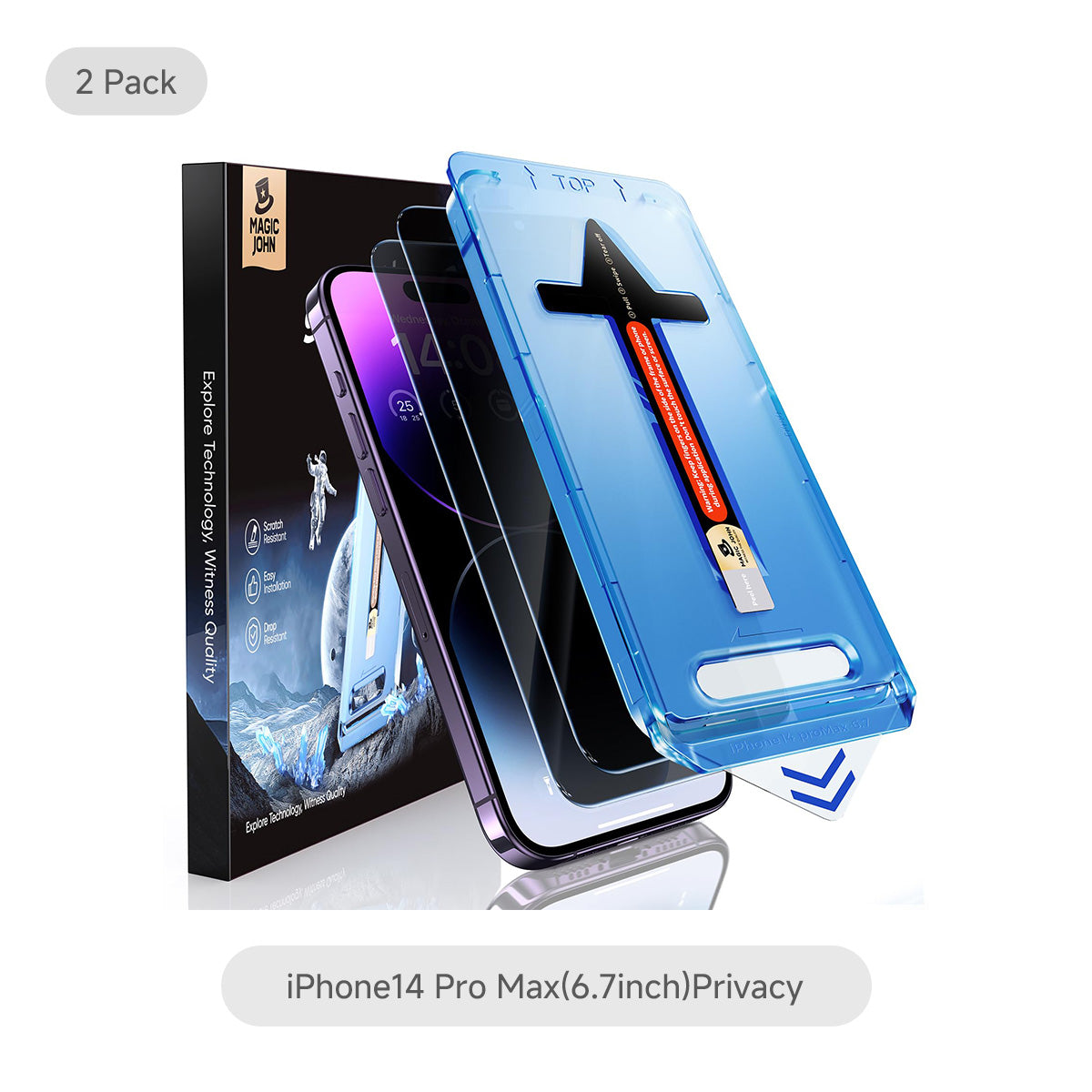 MAGIC JOHN 2nd Generation iPhone Screen Protector - Dust Free Without Bubbles