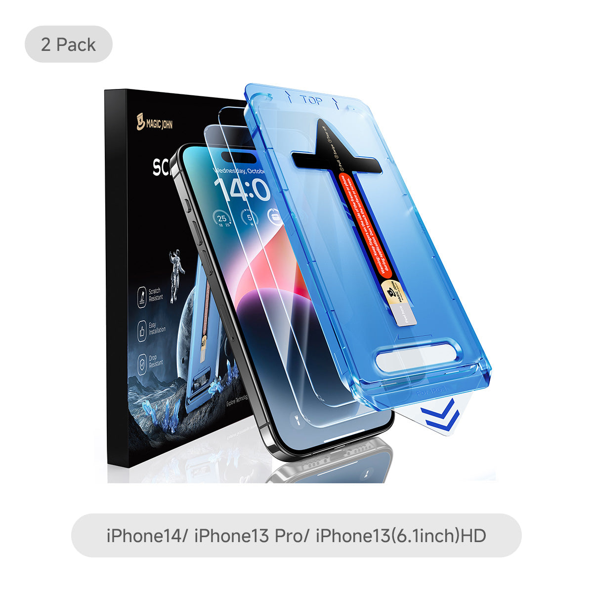 MAGIC JOHN 2nd Generation iPhone Screen Protector - Dust Free Without Bubbles