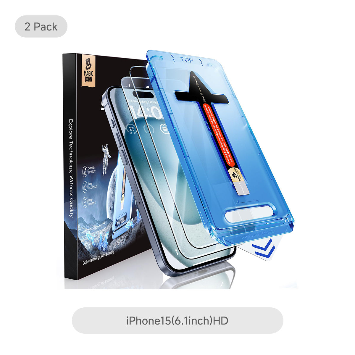 MAGIC JOHN 2nd Generation iPhone Screen Protector - Dust Free Without Bubbles