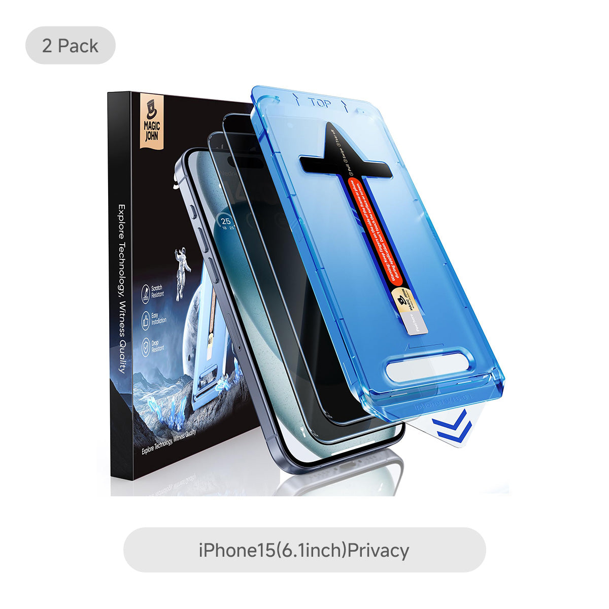 MAGIC JOHN 2nd Generation iPhone Screen Protector - Dust Free Without Bubbles