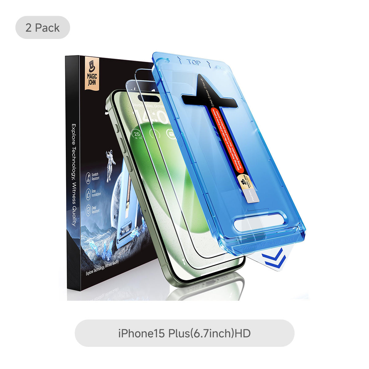 MAGIC JOHN 2nd Generation iPhone Screen Protector - Dust Free Without Bubbles