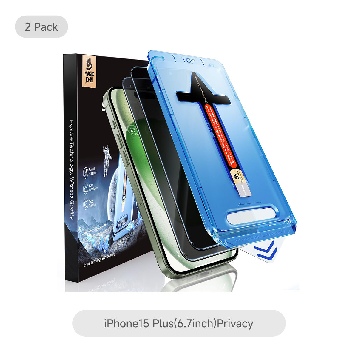 MAGIC JOHN 2nd Generation iPhone Screen Protector - Dust Free Without Bubbles