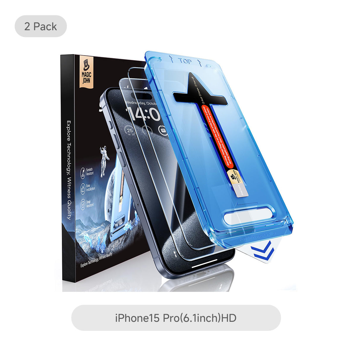 MAGIC JOHN 2nd Generation iPhone Screen Protector - Dust Free Without Bubbles