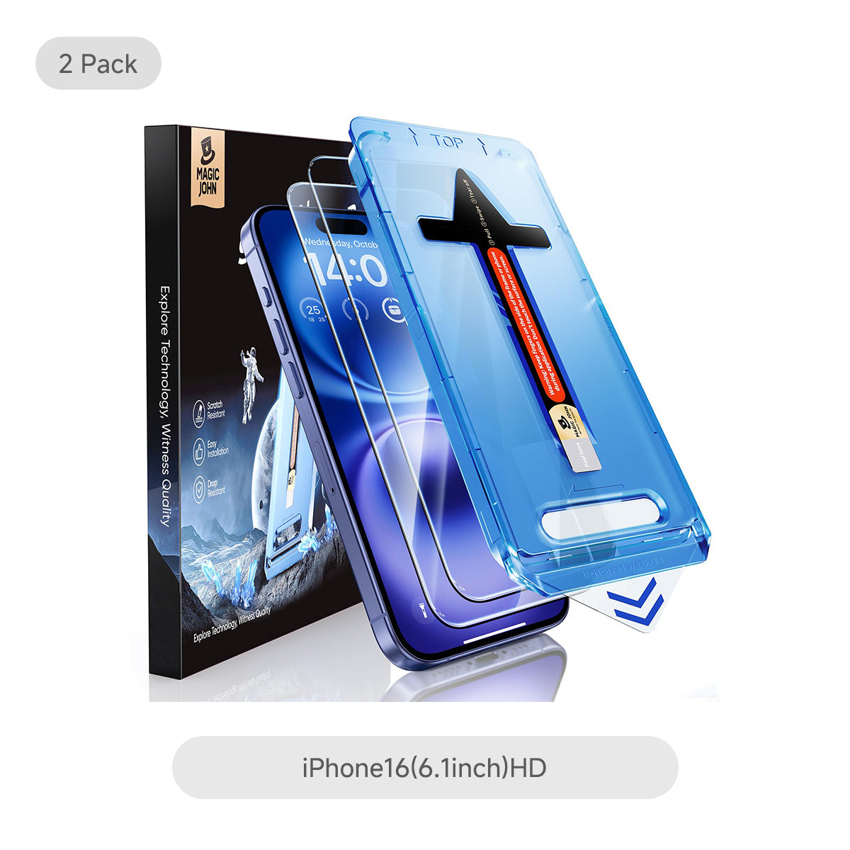 MAGIC JOHN 2nd Generation iPhone Screen Protector - Dust Free Without Bubbles