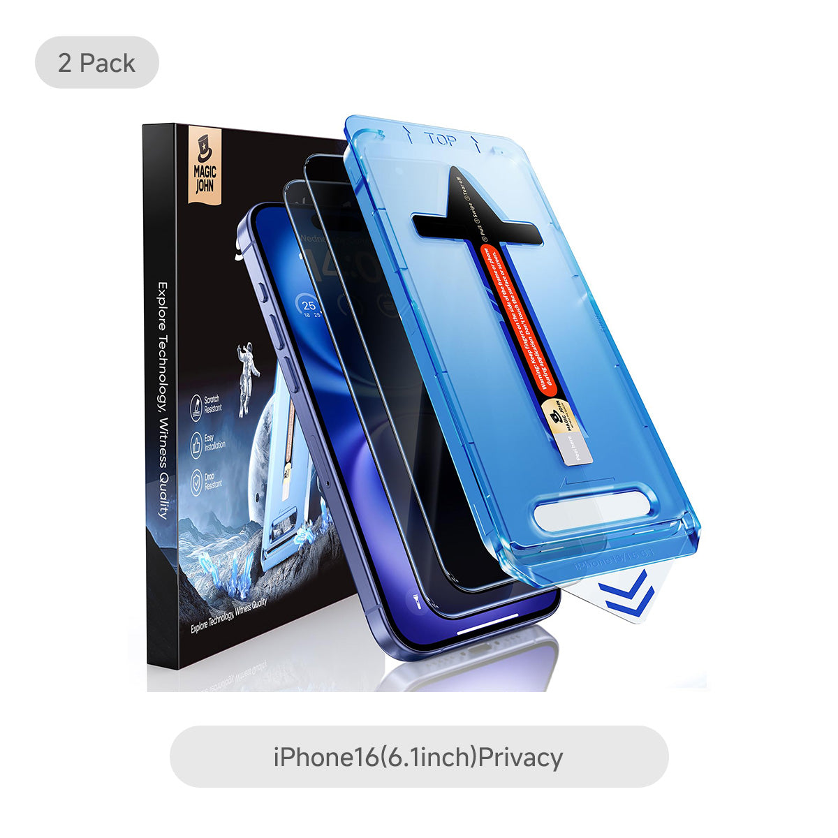 MAGIC JOHN 2nd Generation iPhone Screen Protector - Dust Free Without Bubbles
