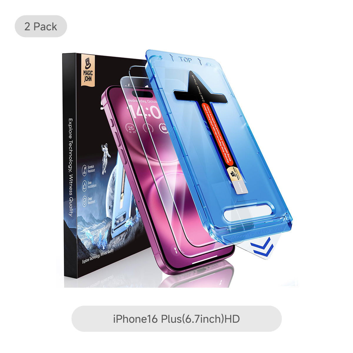 MAGIC JOHN 2nd Generation iPhone Screen Protector - Dust Free Without Bubbles