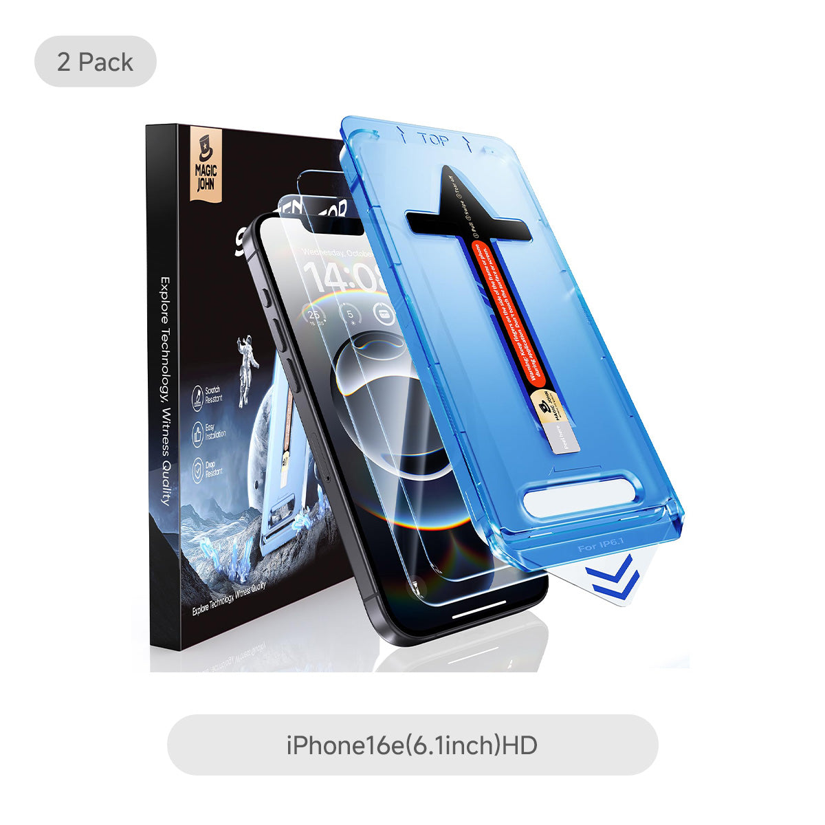 MAGIC JOHN 2nd Generation iPhone Screen Protector - Dust Free Without Bubbles