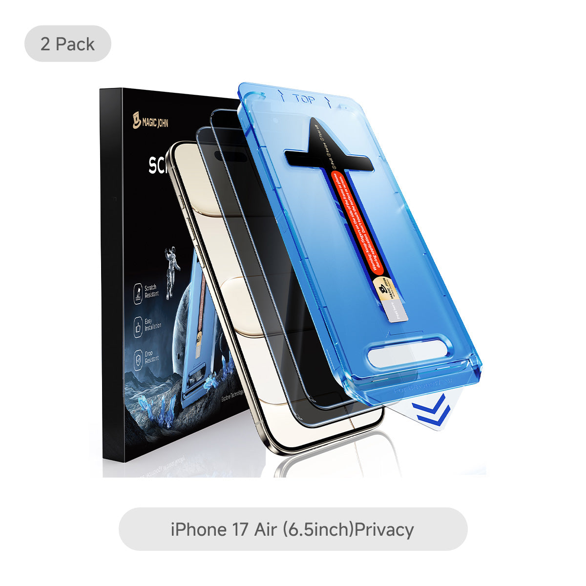 MAGIC JOHN 2nd Generation iPhone Screen Protector - Dust Free Without Bubbles
