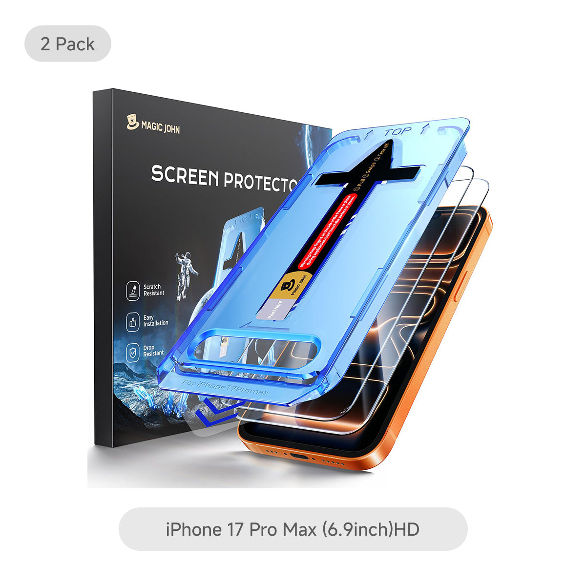 MAGIC JOHN 2nd Generation iPhone Screen Protector - Dust Free Without Bubbles