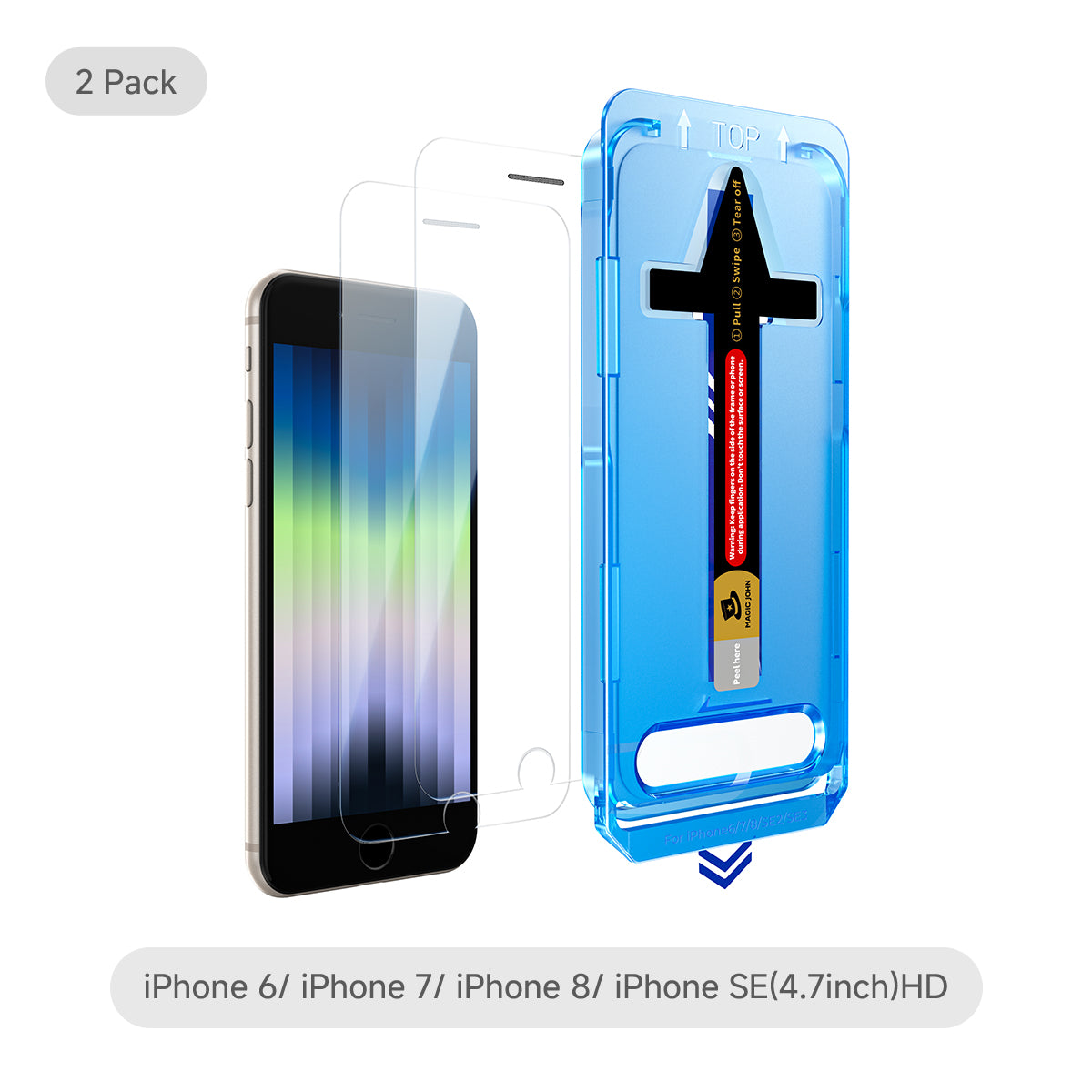 MAGIC JOHN 2. Generation iPhone Displayschutz - Staubfrei ohne Blasen