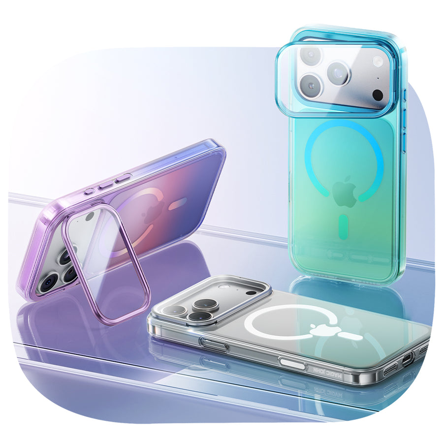 iPhone-Hülle mit Kameraabdeckung und Ständer