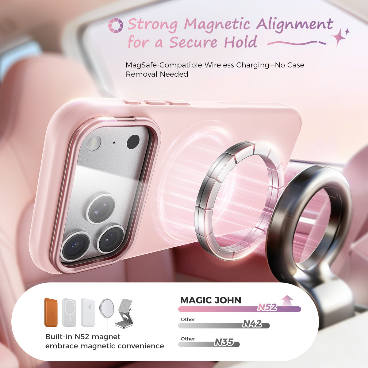 Coque magnétique de protection iPhone 17 Pro/Pro Max