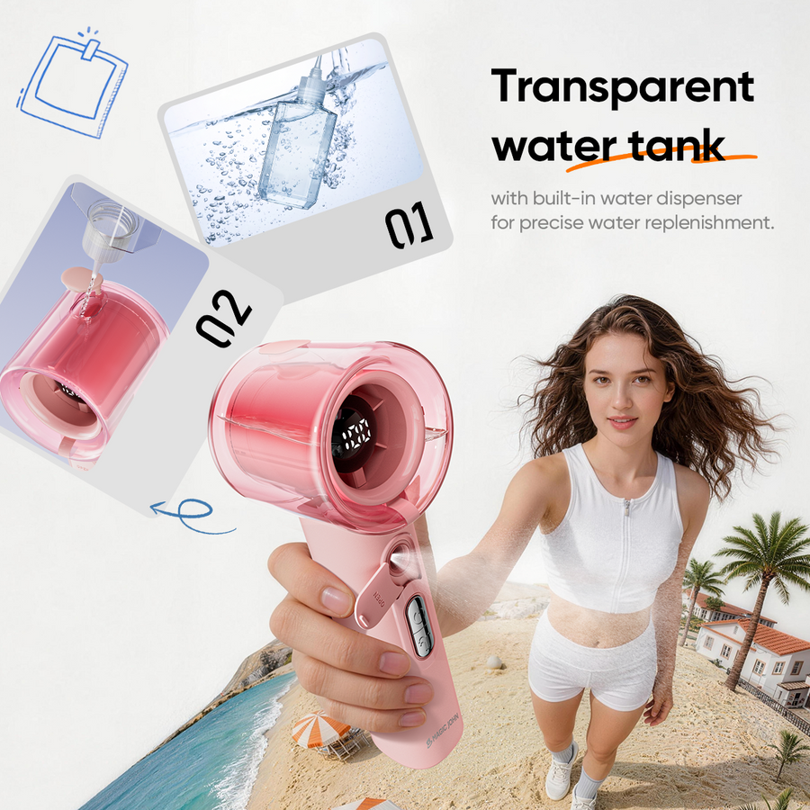 Nano Spray Handheld Fan Dual Cooling